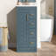 Meuble-lavabo 24 po avec lavabo intégré en céramique, meuble-lavabo simple avec 1 porte et 3 tiroirs pour salle de bain petite et moyenne, bleu-1054159416