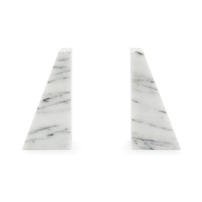Triangular 100% Natural Polished Marble Bookends