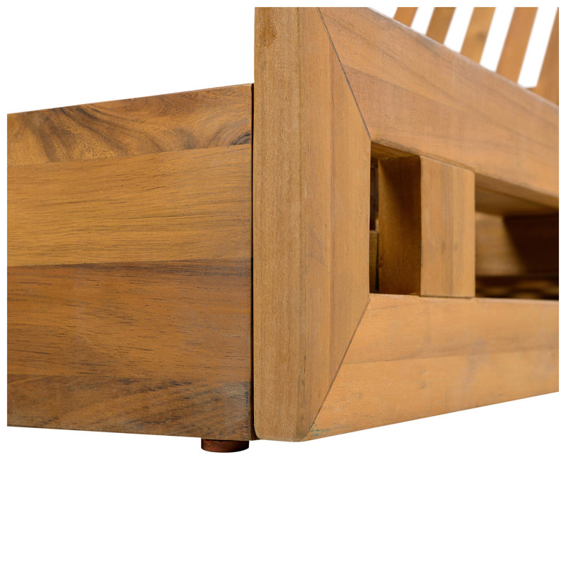 Chaise longue inclinable réglable en bois d'acacia de l 29 po x P 79 po x H 34 po Christopher Knight Home
