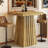 Bar Table, 37.8" H Square High Top Pub Table, Farmhouse Counter Height Home Bar Unit, Rustic Brown