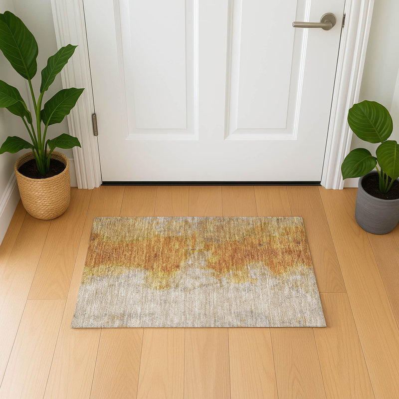 Premium Machine Washable Bucz AMF1741 Modern Rug, Rectangle 1'8" x 2'6"