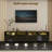 86.6" TV Stand High-Gloss TV Console Entertainment Center With LED Lights, 4 Drawers And 4 Open Compartments For Living Room-996241924