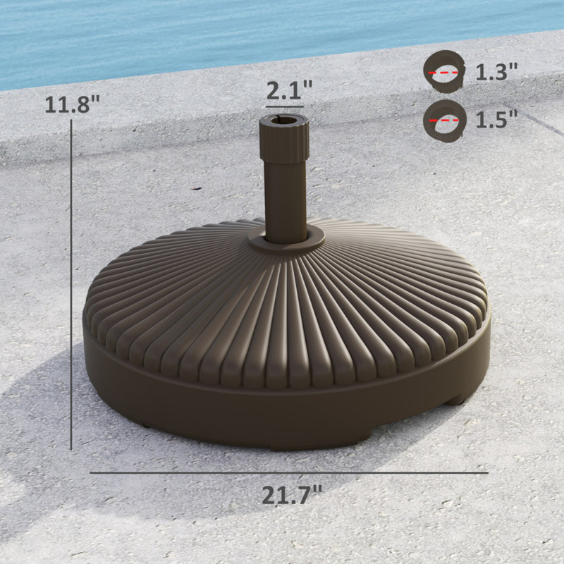 Porte-parapluies rond et robuste pour l'extérieur, Brun