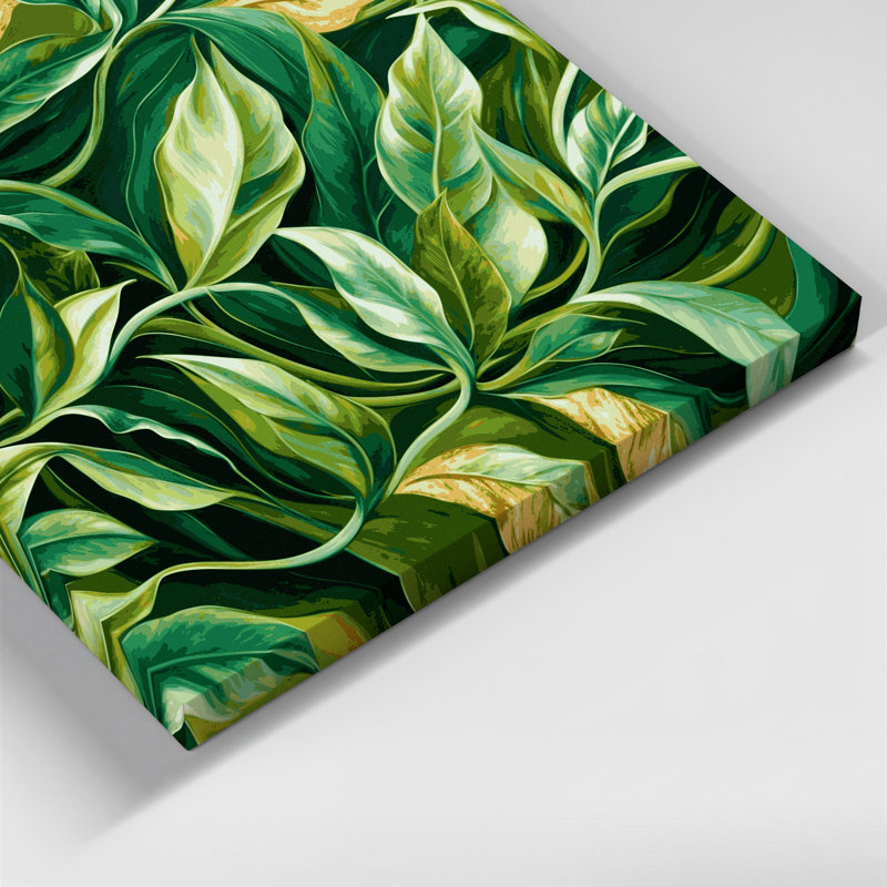 Art mural sur toile hawaïenne Maile Lei, H 11 po x l 14 po