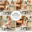 Fauteuil de bureau ergonomique à pattes croisées multi-positions pour adultes, fauteuil pivotant de méditation et de bureau avec support pour le dos et base roulante-98429327