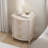 Elegant 3-Drawer Nightstand With Gold Leaf Handles-1019222775