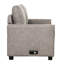 Lit convertible gris avec accessoires de salon essentiels, canapé de style contemporain, confort en mousse