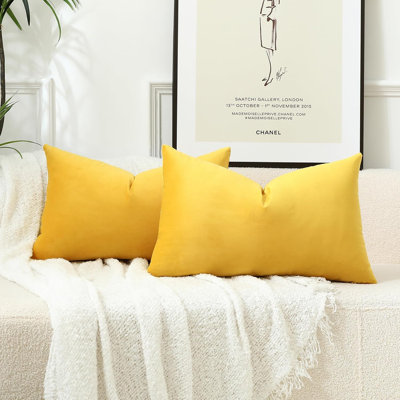 Ensemble de 2 coussins décoratifs avec insertions - Ensemble complet de coussins décoratifs 12 po x 20 po