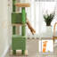 Cabane pour chat en peluche avec 2 aires de repos rembourrées, 2 appartements et 2 griffoirs-117191743