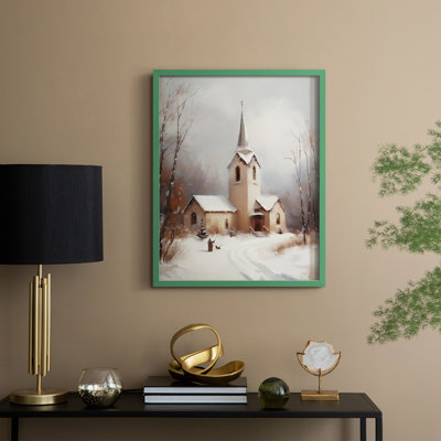 Art des Fêtes de Noël - Série 2 - CECXLI, reproduction encadrée - bois massif