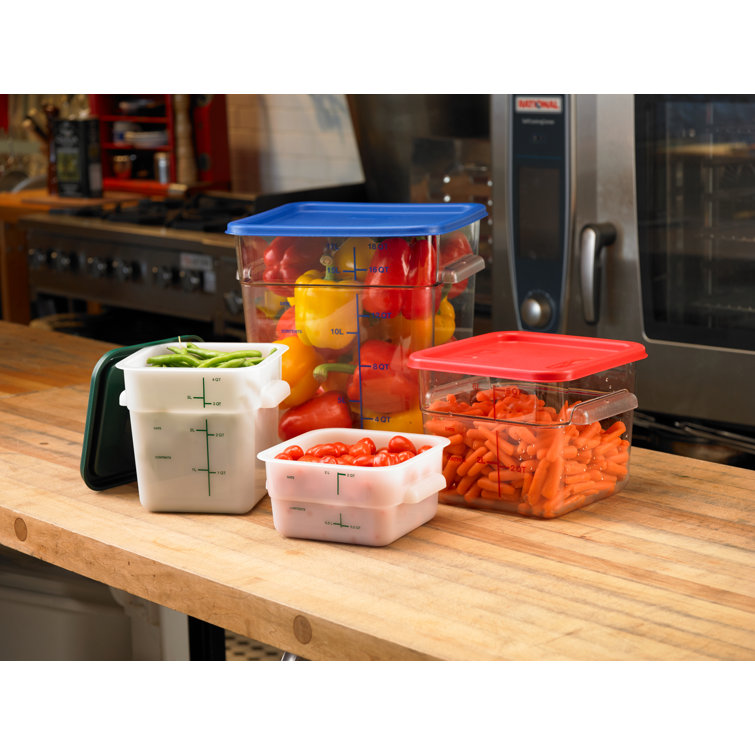 Choice 4 Qt. Clear Square Polycarbonate Food Storage Container