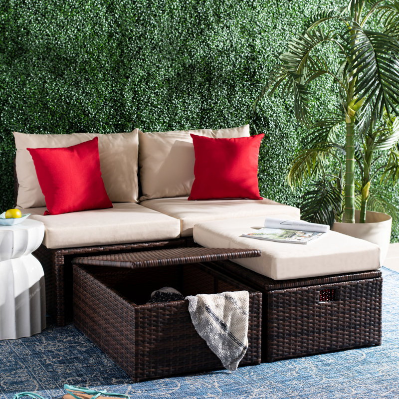 Chaise de patio avec coussins Buchholtz