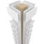 Colonne de charpente côtière carrée non effilée Craftsman Classic avec base et mission Mission-70994081