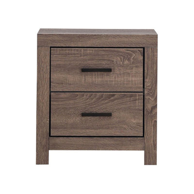 2 Drawers MDF Nightstand
