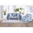 Ensemble de canapé et de chaise pivotante en tissu de polyester 2 pièces Jakeira Camreon
