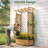 42.91 X 17.3 X 71.65 In (W X D X H)Teak Finished Fir Wood Planter Box With Trellis-1121188123