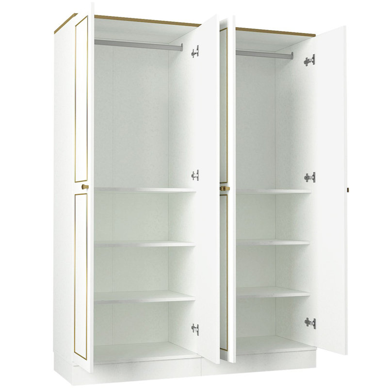Bradt 4 Door Manufactured Wood Wardrobe