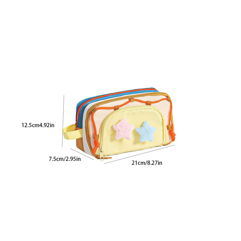 Trousse à crayons Skystar multicompartiments et grande capacité, assortie aux couleurs, avec sac à main multifonctionnel pour fournitures scolaires
