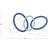 Metal Overlapping Oval Geometric Blue Wall Decor