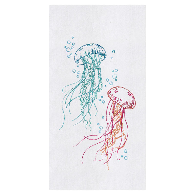 Serviette de cuisine en coton brodé