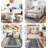 Washable Large Area Rug: Indoor Oriental Living Room Carpet with Non Slip Backing Ultra Soft Low Pile Rugs for Bedroom Dining Room Distressed Stain Resistant Thin Floor Mat (Black)-367634845