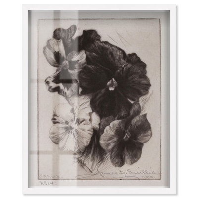 Victorian Pansies Shadowbox Print Vintage Art par Art Remedy