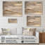 Minimalisme Pure Golden Beach Landscape I - Décoration murale en bois de plage - sur bois de pin naturel-1315312983