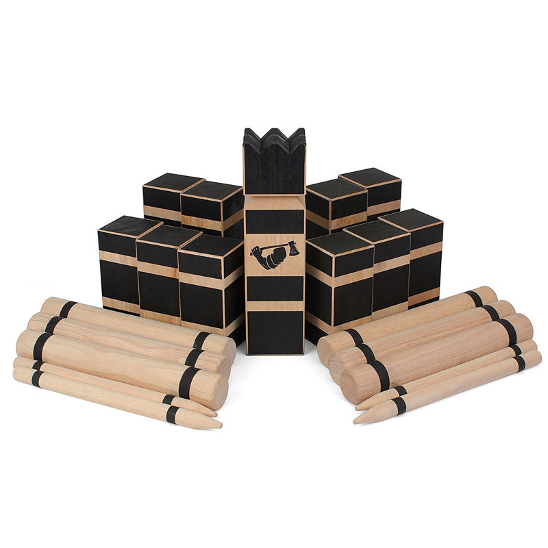Kubb en bois massif avec étui de transport Grown Man Games