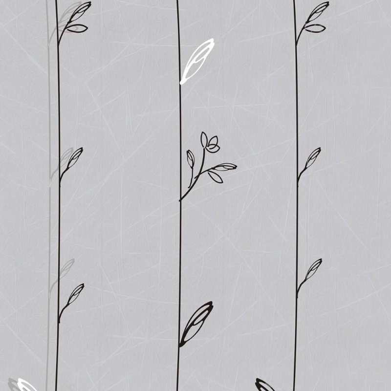 Rouleau de papier peint adhésif Clinger, Gris / noir, L 126 po x l 24 po