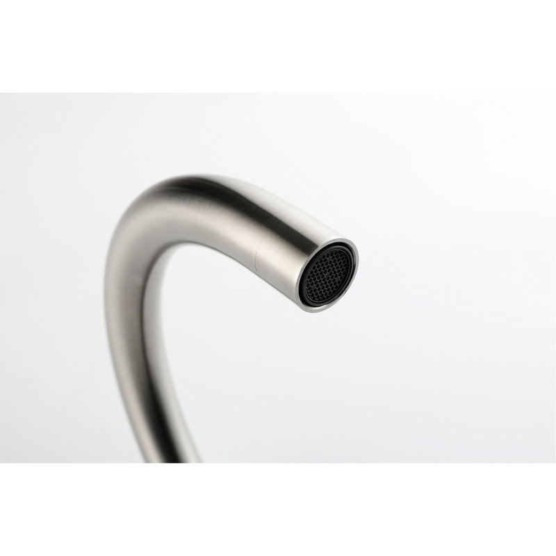 Freestanding Tub Faucet In Brushed Nickel, Handheld Shower Mixer Taps, 360 Degree Swivel Spout, Floor Mounted Quality Fixture Filler With Shower, Ornamental