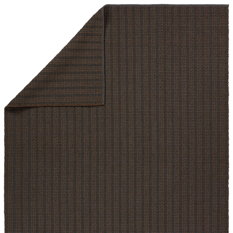 Striped Area Rug in Gray/Brown, Rectangle 10' x 14'
