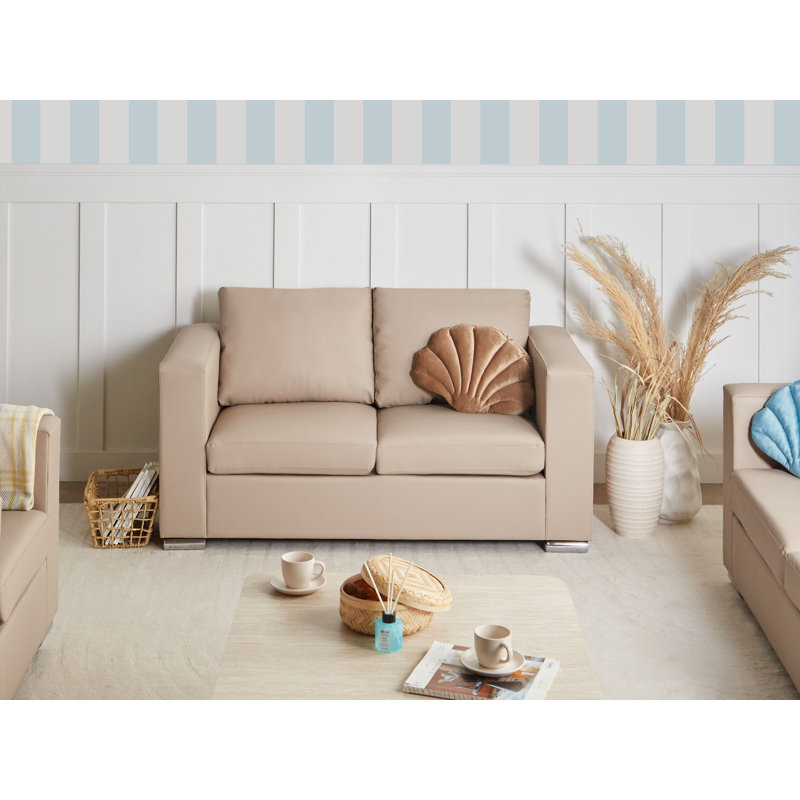 Sofa HELSINKI Leather Beige, 2