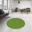 Tapis de zone vert foncé à motifs Hilbert-1991081172