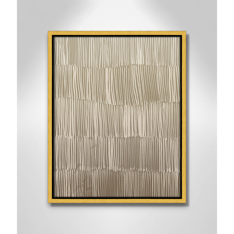 Linear Calm I Print par , H 15,5 po x l 12,5 po, Flotteur doré