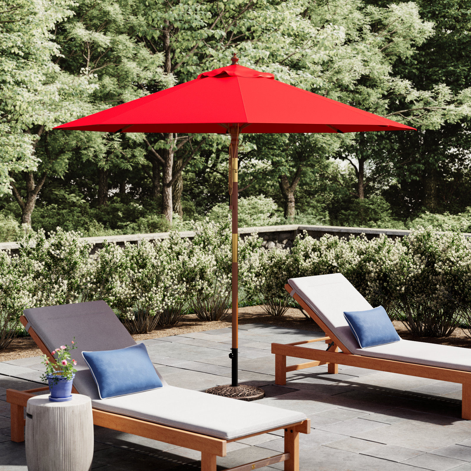 Aldan 8.8' Market Umbrella, Red