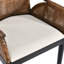 Fauteuil d'appoint rembourré en rotin tissé