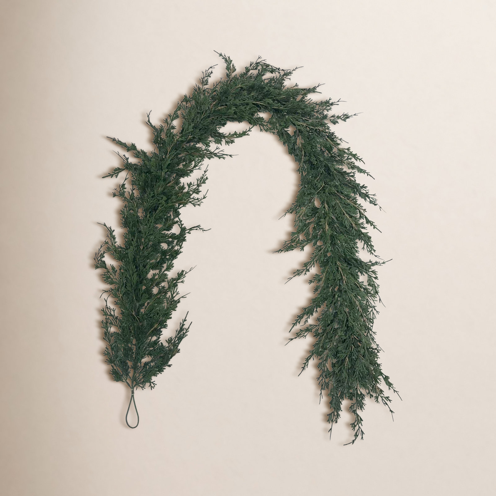 6' Waterproof Christmas Garland Real Touch Soft Cedar 2 Pack