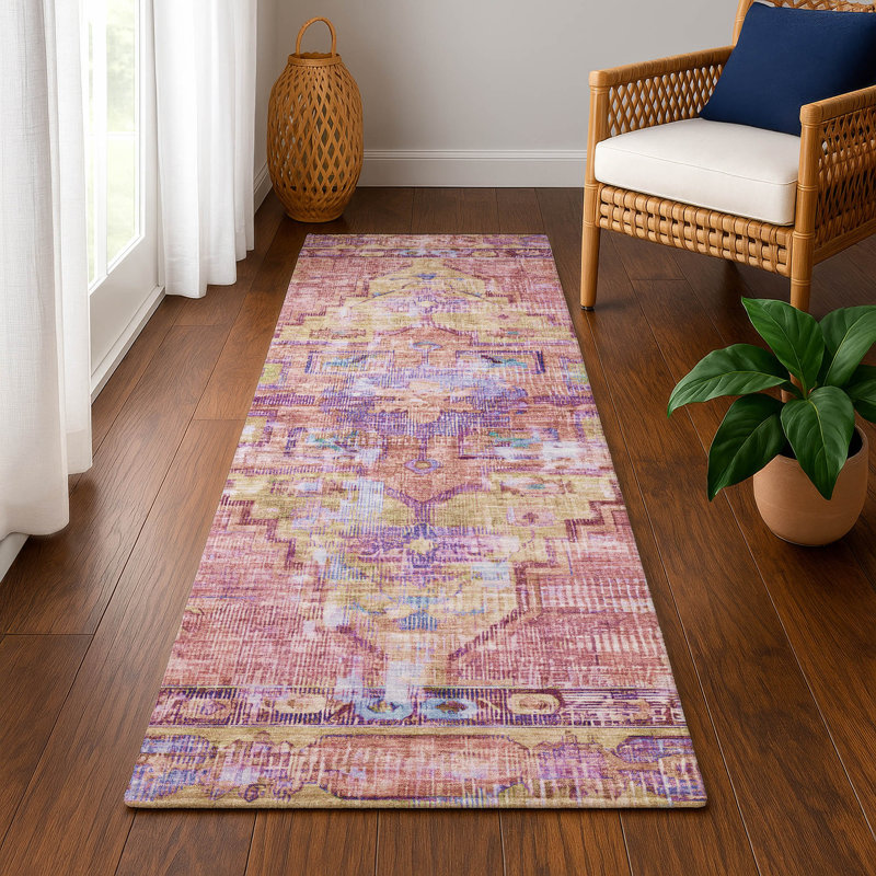 Premium Machine Washable Lubbers AMF1730 Global Rug, Runner 2'3" x 7'6"