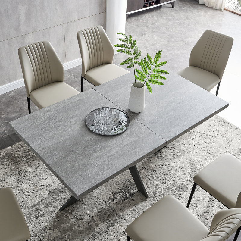Bolanger Extendable Metal Base Dining Table