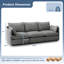 Canapé modulaire rembourré en L 94,6 po-237983302