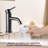 Modern Bath Sink Faucet - Single Hole, Matt Black, Stainless Steel, Valve Bathroom 1 Adjustable Temperature-128724305