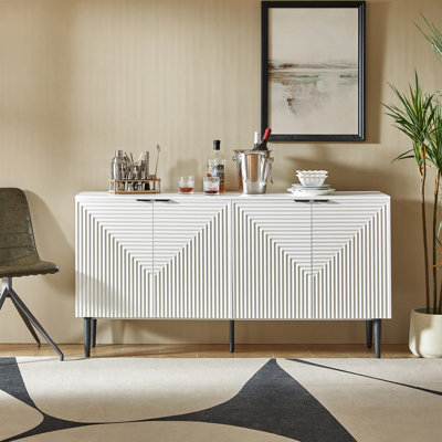 Arkayla 63'' W Sideboard with Hidden Drawers and Wine Glass Rack