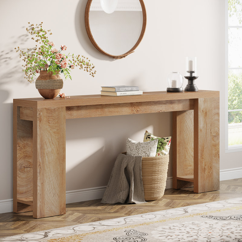 Console Table, Brown, 85cm H x 180cm W x 29.5cm D