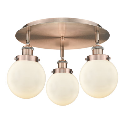 Alphonsa Glass Flush Mount