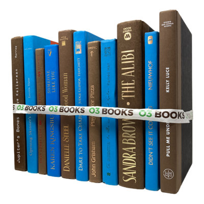 Earthy Tranquillity Decorative Books | Brown And Blue