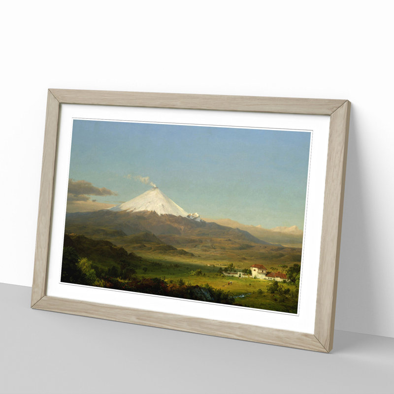 Cotopaxi by Frederic Edwin Church - Picture Frame Painting, 27cm H x 36cm W x 2cm D, Oak Framed