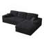 Canapé en velours côtelé modulaire de 114,5 pi, canapé réversible à siège inclinable, canapé 2 en 1 avec fauteuil inclinable et canapé en forme de L avec trois coussins décoratifs et deux coussins décoratifs-1115147309