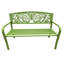  50" Outdoor Metal Garden Bench with Butterfly Backrest Design-1259985119