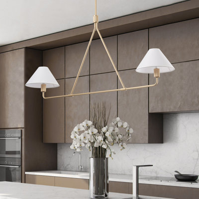 Luminaire suspendu 2 lumières en fer blanc