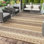 Tapis d'extérieur imperméable 9 pi x 12 pi pour dégagement de patio, tapis de camping en paille en plastique réversible pour l'extérieur, tapis de grand tapis pour camping-car, camping, terrasse, balcon, plage, pique-nique, tapis résistant aux rayon